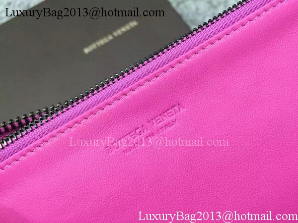 Bottega Veneta Intrecciato Leather Clutch BV144077 Rose Bottega Veneta Intrecciato Leather Clutch BV144077 Rose