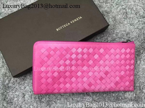 Bottega Veneta Intrecciato Leather Clutch BV144077 Rosy Bottega Veneta Intrecciato Leather Clutch BV144077 Rosy