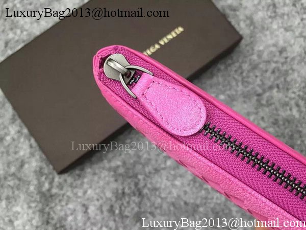 Bottega Veneta Intrecciato Leather Clutch BV144077 Rosy Bottega Veneta Intrecciato Leather Clutch BV144077 Rosy