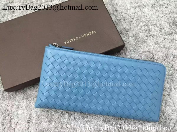 Bottega Veneta Intrecciato Leather Clutch BV144077 SkyBlue Bottega Veneta Intrecciato Leather Clutch BV144077 SkyBlue