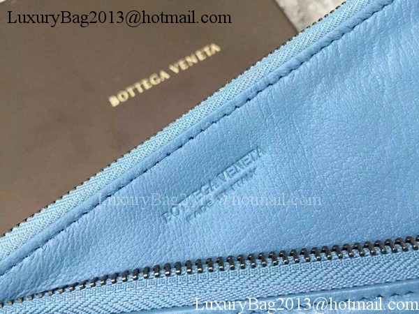 Bottega Veneta Intrecciato Leather Clutch BV144077 SkyBlue Bottega Veneta Intrecciato Leather Clutch BV144077 SkyBlue