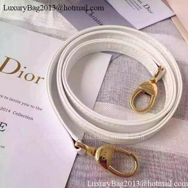 Dior Small Lady Dior Bag Patent Leather CD5502 White Dior Small Lady Dior Bag Patent Leather CD5502 White