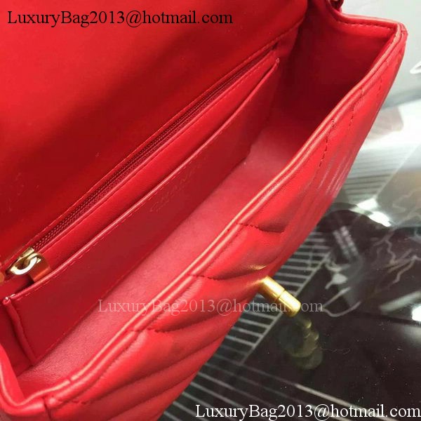 Chanel mini Classic Flap Bag Red Original Sheepskin Chevron Leather CHA5500 Gold Chanel mini Classic Flap Bag Red Original Sheepskin Chevron Leather CHA5500 Gold