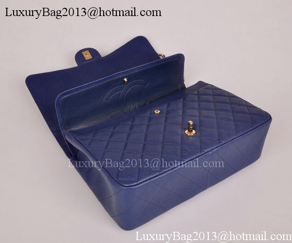 Chanel Maxi Quilted Classic Flap Bag Blue Cannage Pattern A58601 Gold Chanel Maxi Quilted Classic Flap Bag Blue Cannage Pattern A58601 Gold