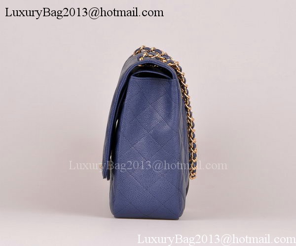 Chanel Maxi Quilted Classic Flap Bag Blue Cannage Pattern A58601 Gold Chanel Maxi Quilted Classic Flap Bag Blue Cannage Pattern A58601 Gold