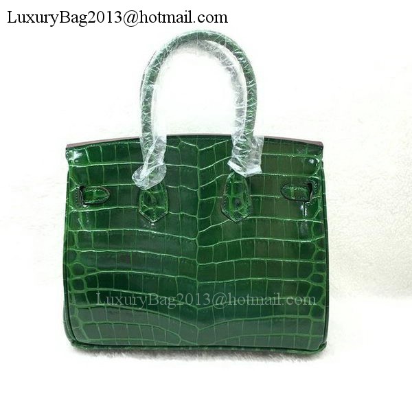 Hermes Birkin 25CM Tote Bag Croco Leather H25TCO Green
