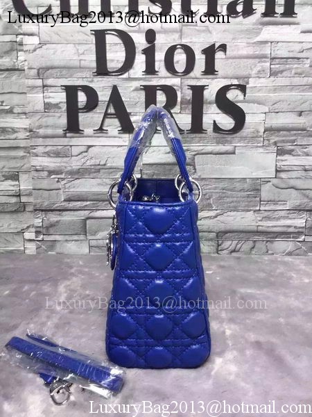 Dior Small Lady Dior Bag Sheepskin Leather CD6322 Blue
