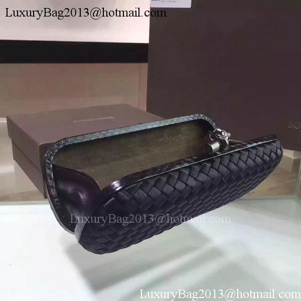 Bottega Veneta STRETCH Knot Sheepskin Leather Clutch BV8651 Black Bottega Veneta STRETCH Knot Sheepskin Leather Clutch BV8651 Black