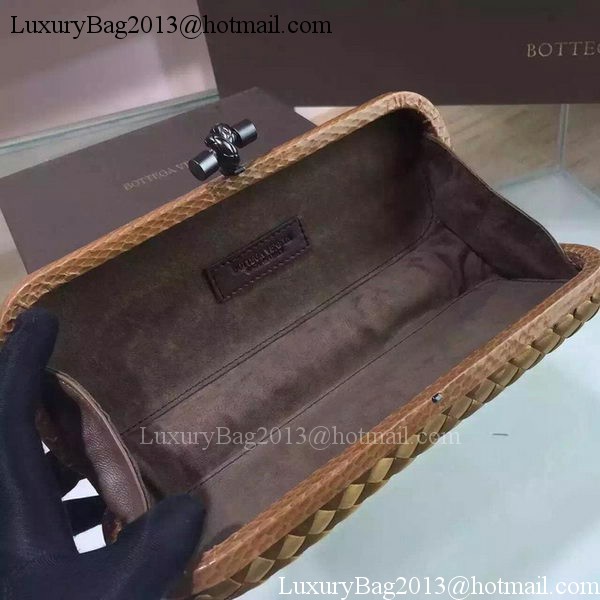 Bottega Veneta STRETCH Knot Sheepskin Leather Clutch BV8651 Bronze Bottega Veneta STRETCH Knot Sheepskin Leather Clutch BV8651 Bronze