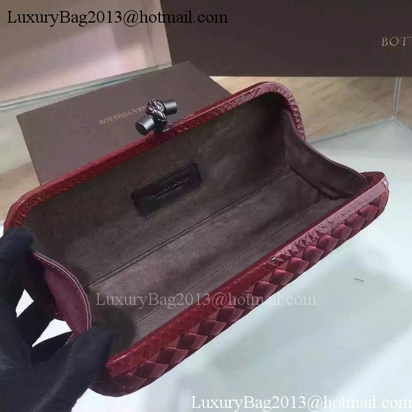 Bottega Veneta STRETCH Knot Sheepskin Leather Clutch BV8651 Burgundy Bottega Veneta STRETCH Knot Sheepskin Leather Clutch BV8651 Burgundy