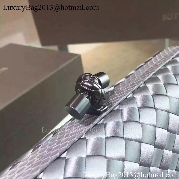 Bottega Veneta STRETCH Knot Sheepskin Leather Clutch BV8651 Grey Bottega Veneta STRETCH Knot Sheepskin Leather Clutch BV8651 Grey