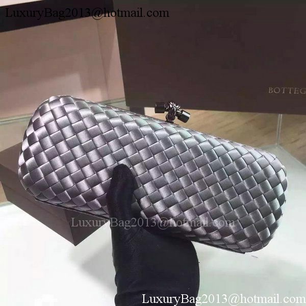 Bottega Veneta STRETCH Knot Sheepskin Leather Clutch BV8651 Grey Bottega Veneta STRETCH Knot Sheepskin Leather Clutch BV8651 Grey