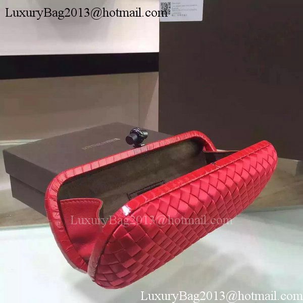 Bottega Veneta STRETCH Knot Sheepskin Leather Clutch BV8651 Red Bottega Veneta STRETCH Knot Sheepskin Leather Clutch BV8651 Red