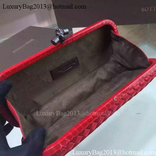 Bottega Veneta STRETCH Knot Sheepskin Leather Clutch BV8651 Red Bottega Veneta STRETCH Knot Sheepskin Leather Clutch BV8651 Red