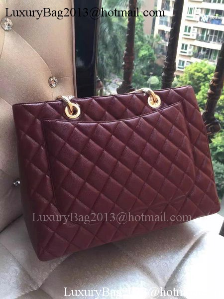 Chanel Shopper Bag Original Calfskin Leather A95021 Burgundy Chanel Shopper Bag Original Calfskin Leather A95021 Burgundy