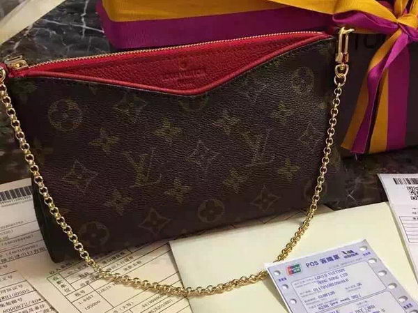 Louis Vuitton M41638 Red Monogram Canvas PALLAS Clutch