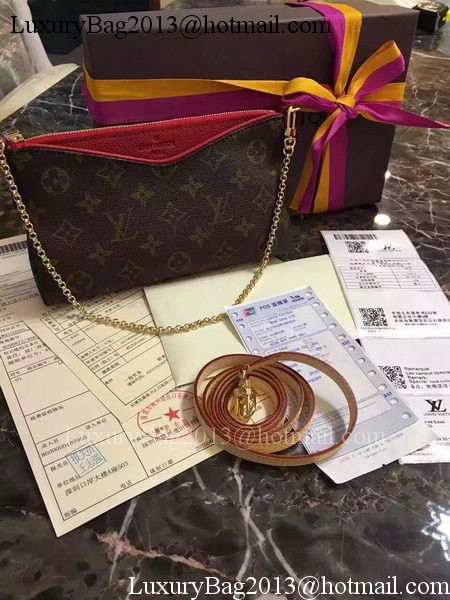Louis Vuitton M41638 Red Monogram Canvas PALLAS Clutch Louis Vuitton M41638 Red Monogram Canvas PALLAS Clutch