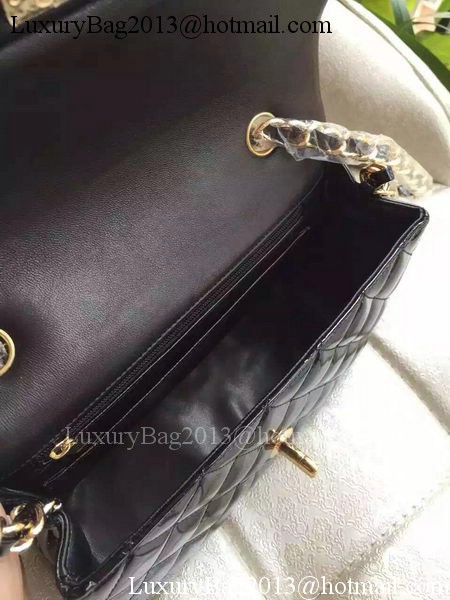 Chanel mini Classic Flap Bag Black Original Patent A1116 Gold Chanel mini Classic Flap Bag Black Original Patent A1116 Gold