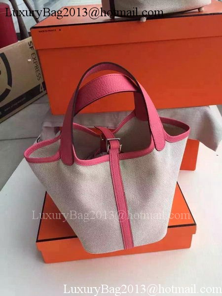 Hermes Picotin Lock 18cm Bag Canvas HPL8618T Pink Hermes Picotin Lock 18cm Bag Canvas HPL8618T Pink