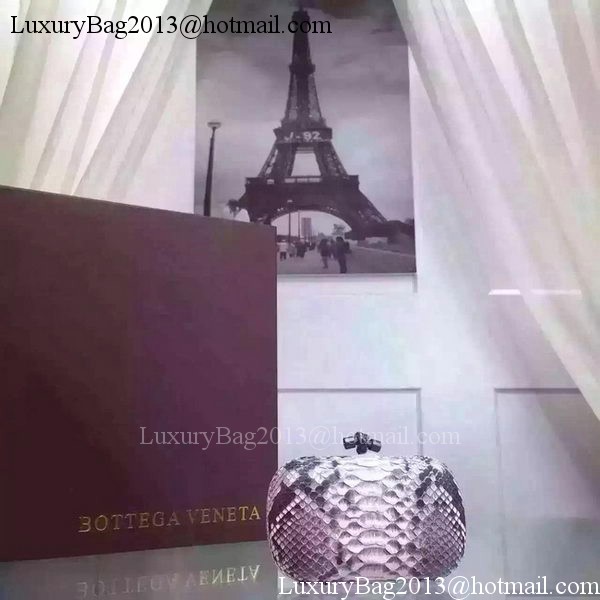 Bottega Veneta Snake Leather Knot Clutch BV8653 Grey Bottega Veneta Snake Leather Knot Clutch BV8653 Grey