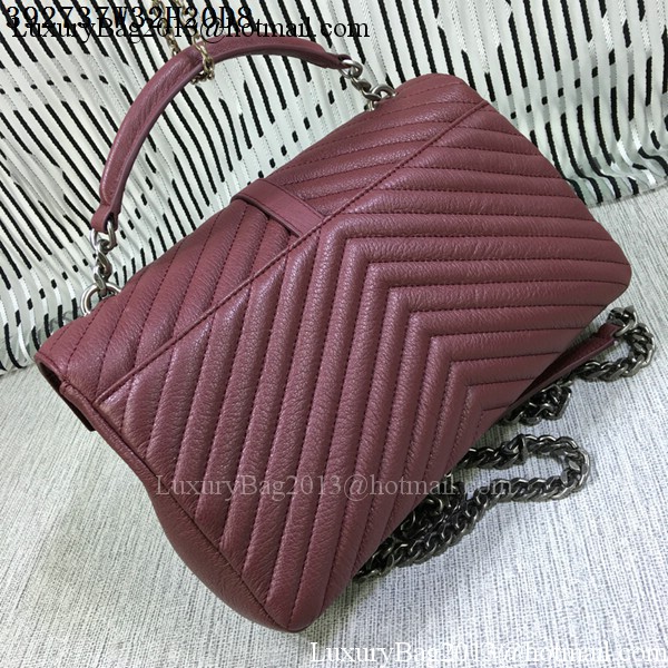 Saint Laurent Classic Monogramme Goat Leather Flap Bag Y392737 Burgundy Saint Laurent Classic Monogramme Goat Leather Flap Bag Y392737 Burgundy