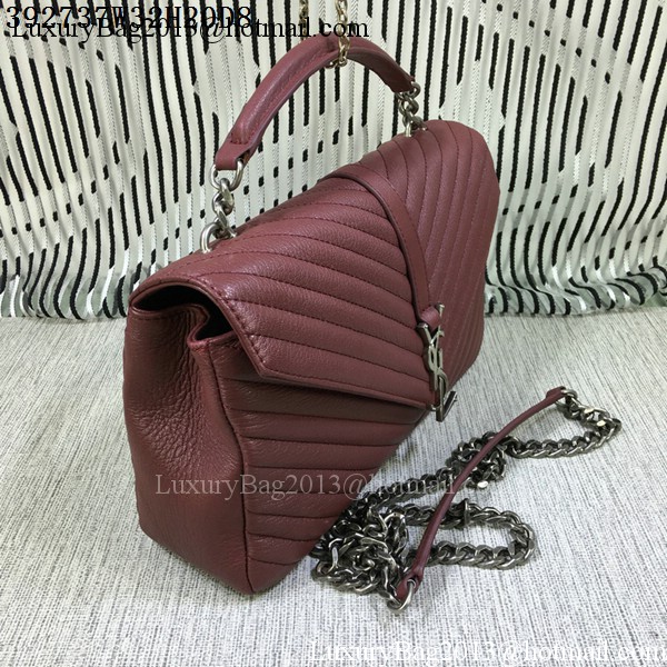 Saint Laurent Classic Monogramme Goat Leather Flap Bag Y392737 Burgundy Saint Laurent Classic Monogramme Goat Leather Flap Bag Y392737 Burgundy