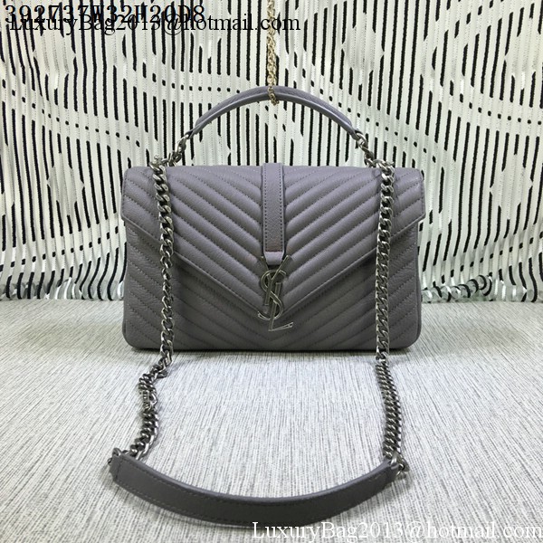 Saint Laurent Classic Monogramme Goat Leather Flap Bag Y392737 Grey Saint Laurent Classic Monogramme Goat Leather Flap Bag Y392737 Grey