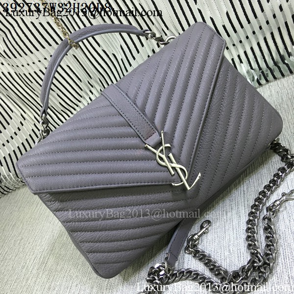 Saint Laurent Classic Monogramme Goat Leather Flap Bag Y392737 Grey Saint Laurent Classic Monogramme Goat Leather Flap Bag Y392737 Grey