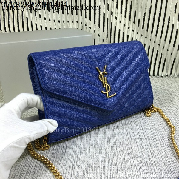 YSL Classic Monogramme Flap Bag Cannage Pattern Y377828L Royal YSL Classic Monogramme Flap Bag Cannage Pattern Y377828L Royal