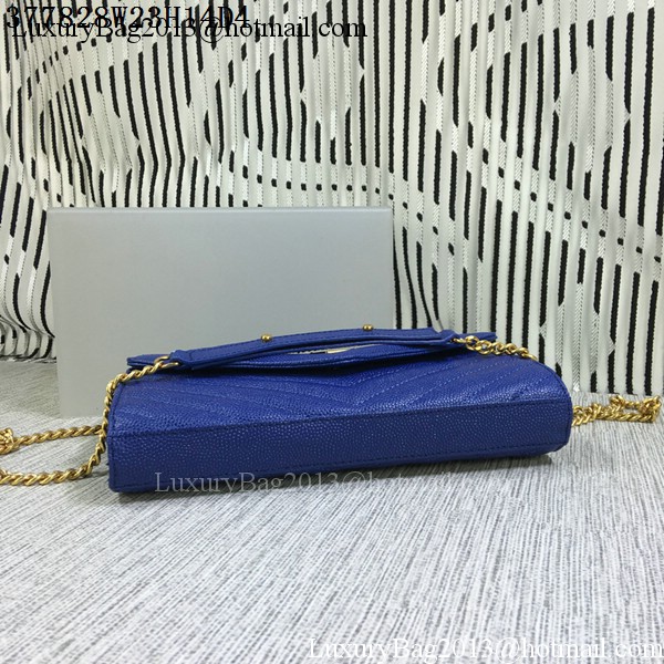 YSL Classic Monogramme Flap Bag Cannage Pattern Y377828L Royal YSL Classic Monogramme Flap Bag Cannage Pattern Y377828L Royal