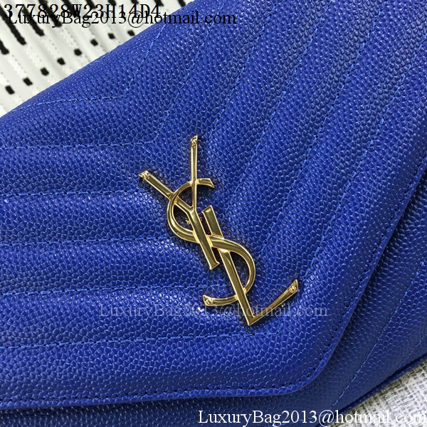YSL Classic Monogramme Flap Bag Cannage Pattern Y377828L Royal YSL Classic Monogramme Flap Bag Cannage Pattern Y377828L Royal