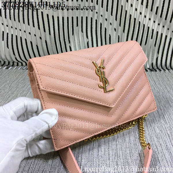 YSL Classic Monogramme Flap Bag Cannage Pattern Y377828S Pink YSL Classic Monogramme Flap Bag Cannage Pattern Y377828S Pink