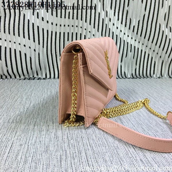 YSL Classic Monogramme Flap Bag Cannage Pattern Y377828S Pink YSL Classic Monogramme Flap Bag Cannage Pattern Y377828S Pink