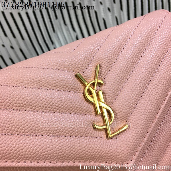 YSL Classic Monogramme Flap Bag Cannage Pattern Y377828S Pink YSL Classic Monogramme Flap Bag Cannage Pattern Y377828S Pink