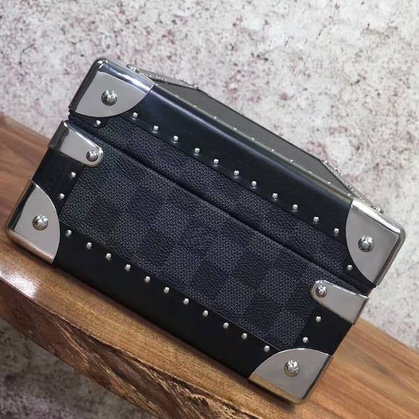 Louis Vuitton Damier Graphite Canvas Watches Box 40664 Black Louis Vuitton Damier Graphite Canvas Watches Box 40664 Black