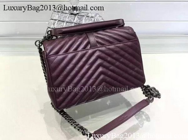 YSL Classic Monogramme Flap Bag Calfskin Leather Y22369 Wine YSL Classic Monogramme Flap Bag Calfskin Leather Y22369 Wine