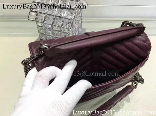 YSL Classic Monogramme Flap Bag Calfskin Leather Y22369 Wine YSL Classic Monogramme Flap Bag Calfskin Leather Y22369 Wine