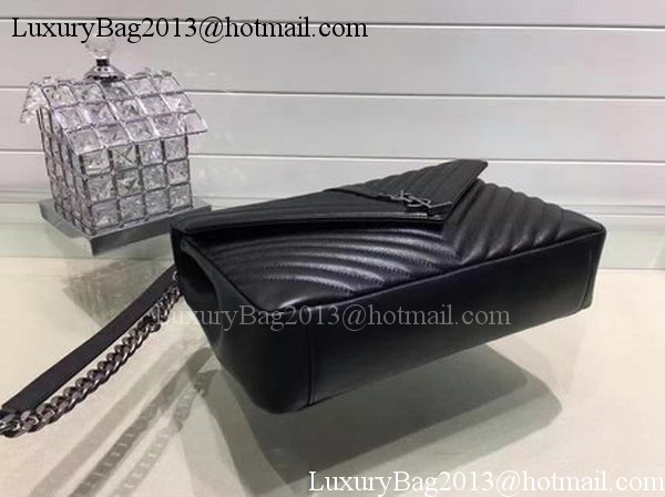 YSL Classic Monogramme Flap Bag Calfskin Leather Y22370 Black YSL Classic Monogramme Flap Bag Calfskin Leather Y22370 Black