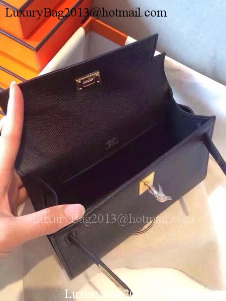 Hermes Kelly 22cm Tote Bag Original Leather KL22 Black