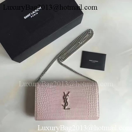 Saint Laurent mini Croco Leather Cross-body Shoulder Bag 360458 Pink Saint Laurent mini Croco Leather Cross-body Shoulder Bag 360458 Pink