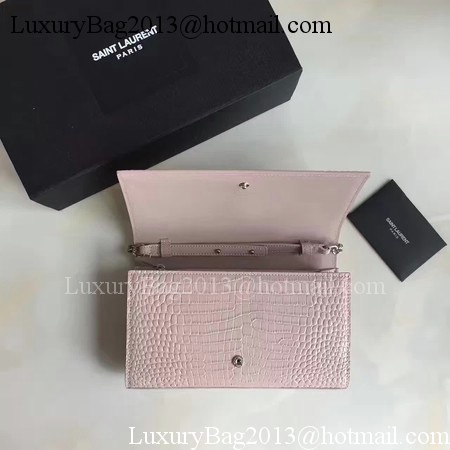 Saint Laurent mini Croco Leather Cross-body Shoulder Bag 360458 Pink Saint Laurent mini Croco Leather Cross-body Shoulder Bag 360458 Pink