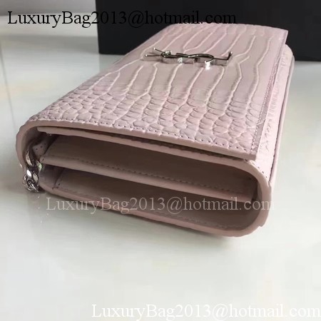 Saint Laurent mini Croco Leather Cross-body Shoulder Bag 360458 Pink Saint Laurent mini Croco Leather Cross-body Shoulder Bag 360458 Pink