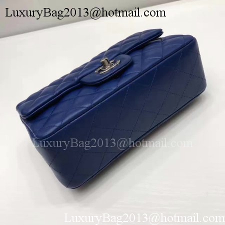 Chanel mini Classic Flap Bag Original Sheepskin Leather A1116 Blue Chanel mini Classic Flap Bag Original Sheepskin Leather A1116 Blue