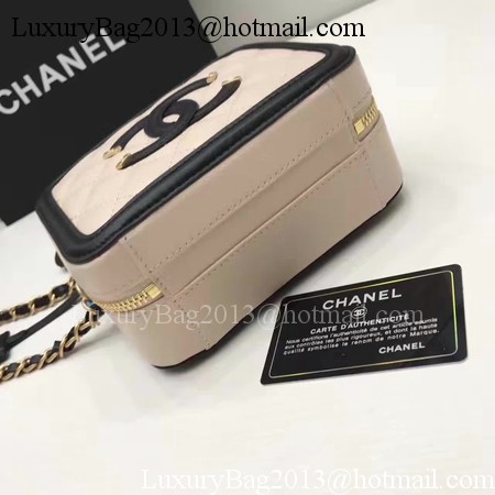 Chanel Cosmetic Bag Original Cannage Pattern A93341 Apricot&Black Chanel Cosmetic Bag Original Cannage Pattern A93341 Apricot&Black
