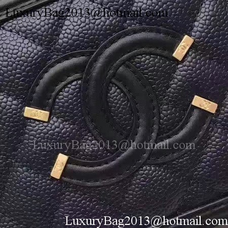 Chanel Cosmetic Bag Original Cannage Pattern A93341 Black Chanel Cosmetic Bag Original Cannage Pattern A93341 Black