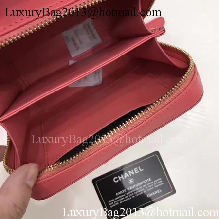 Chanel Cosmetic Bag Original Cannage Pattern A93341 Red Chanel Cosmetic Bag Original Cannage Pattern A93341 Red