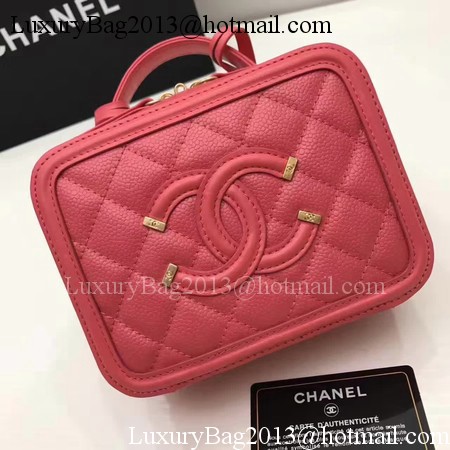Chanel Cosmetic Bag Original Cannage Pattern A93341 Red Chanel Cosmetic Bag Original Cannage Pattern A93341 Red