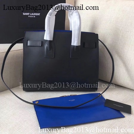 Yves Saint Laurent Classic Sac De Jour Bag Smooth Leather Y398709 Black&Blue Yves Saint Laurent Classic Sac De Jour Bag Smooth Leather Y398709 Black&Blue