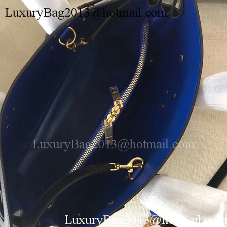 Yves Saint Laurent Classic Sac De Jour Bag Smooth Leather Y398709 Black&Blue Yves Saint Laurent Classic Sac De Jour Bag Smooth Leather Y398709 Black&Blue