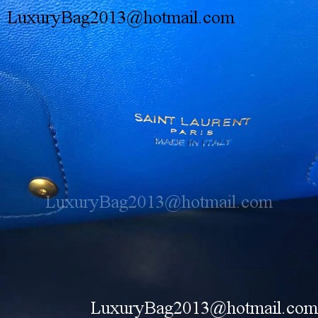 Yves Saint Laurent Classic Sac De Jour Bag Smooth Leather Y398709 Black&Blue Yves Saint Laurent Classic Sac De Jour Bag Smooth Leather Y398709 Black&Blue